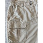 VTG LL Bean Convertible Pants Women Large Beige Nylon Outdoor Hiking Camp Casual Tan Photo 3