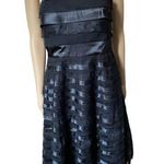 White House | Black Market  Luxe Formal Elegant Satin Silk Chiffon Strapless Dress Photo 0