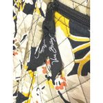 Vera Bradley Quilted Tote Bag Floral Print Yellow White Black Shoulder Bag Photo 2