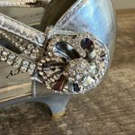 Delicacy  Strappy Rhinestone Kitten Heels Shoes Wmns Sz 7.5 Prom Formal Wedding Photo 6
