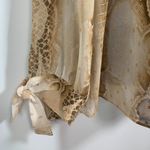 Alfani  Animal Print V Neck Sheer Blouse Photo 2