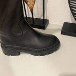 Lisa Vickey Black Tall Faux Leather Boots Size 6 Photo 3