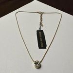 Jones New York  Rhinestone Pendant Gold Tone Chain Necklace Adjustable Length NWT Photo 0