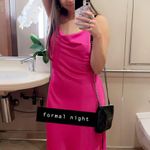 Forever 21 Hot Pink Silk Maxi Dress Photo 2