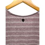 Kuhl Laurel Womens S Mauve Striped Button Tab Sleeve Short Sleeve T Shirt Top Photo 9