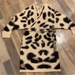 Cool Attitude Cameo Batwing Beige Animal Print Knit Dress Size XL Photo 3