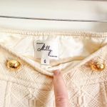 Milly New York Cream Ivory Wool Preppy Tweed Pleated Mini Skirt sz 6 Photo 4
