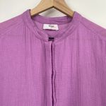 Mikoh Button Front Gauzy Cotton Beach Coverup Lilac Purple Womens Medium Photo 3
