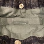 Anthropologie  Beaded Fringe Hem Bag Green Ivory Crochet Hand Tote Boho Cottage Photo 4