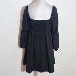 Exlura Black Mini Dress Size Small Black Smocked Dress Photo 3