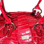 Vintage Isabella Adams Elegant Red leather croc style bag. Size undefined Photo 3