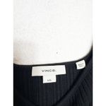 Vince  Ribbed Knit Cotton Blend Crop Top Size Large Black Stretch Photo 4