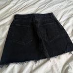AGOLDE Quinn black denim distressed mini Jean skirt 28 Photo 6