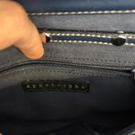 Apostrophe Leather Blue Wristlet Clutch with Structured Design Photo 8