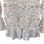 Sabo Skirt Shirred Lule Ruched Dress Sz S Floral Tiered Off The Shoulder Ruffle Photo 8