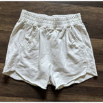 FP Movement Women's All Star Sweat Shorts White Medium Free People Raw Hem Photo 0