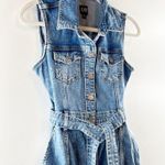 Gap Sleeveless Denim Button Up Midi Dress Jean Blue 2 Petite Photo 4