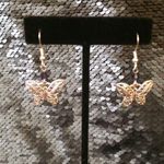 Swavorski Swarovski Bicone & Silverplated butterfly Earrings Photo 1