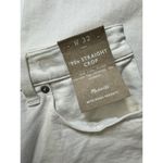Madewell NWT The 90s Straight Crop Jeans Tile White Raw Hem High Rise Size 32 Photo 7