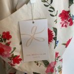 Gal Meets Glam Cassie Floral Tie Back Fit & Flare Linen Dress in Soft White Photo 11