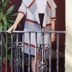 Cupcakes and Cashmere  Striped Wool Blend Cardigan Size Large Photo 1