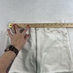 Anthropologie We The Free People Sz 25 Zip It Up Mini Denim Skirt White Distressed Frayed Hem Photo 12