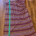 Premise  multi colored dress women’s large midi v-neck faux wrap short ca… Photo 3