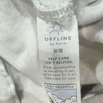 Aerie Offline by  White Ribbed Knit Cropped Tank Top Women’s Medium Photo 1