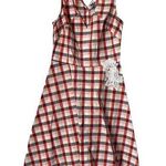 A New Day checkered farmer v-neck summer sundress sleeveless embroidery Photo 0