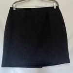 J.Jill Ponte Pencil Skirt Sz MP Charcoal Gray Stretch PullOn Knee Length Career Photo 10