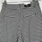 Who What Wear Ladies Crop Pants 10 Black White Houndstooth Wide Leg New Photo 4