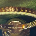 Gucci  Interlocking G Flower Ring Ottone/Resin/Strass Gold Pink Crystal 702609 Photo 6