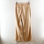 7 For All Mankind Coated Faux Leather Pleated Belted High Waist Pants Tan Medium Photo 3
