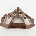 Sole Society  Delilah Fringe Block Heel Size 7.5 Taupe Photo 7