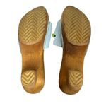 Sanita Danish Clogs Womens 9 Blue Green Suede Wood Heel Slide Sandals 3D Flowers Photo 9