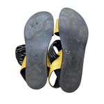 LILIMILL Strappy Leather Sandals in Black and Yellow Size 40 US 9 Photo 5