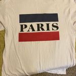 Brandy Melville White Paris Shirt Photo 0