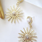 ZARA New!  Golden Sun Earrings Photo 0