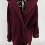 The North Face  Campshire Wrap Women’s Medium Large Sherpa Fleece Maroon Jacket Photo 0