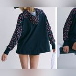 Free People NWT FP Movement Hot Shot Printed Hooded Layer - poise black - medium Photo 3
