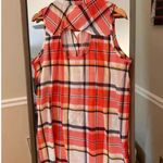 New York Laundry Women's  Red Plaid‎ Shirt Dress 1X Photo 4