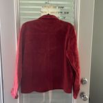 Brandon Thomas Suede Jacket Large Leather Floral Orange Photo 1