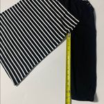 Jones New York  Black and White Striped Long Sleeve Top Women’s Medium Photo 8