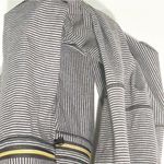 Lululemon  Vinyasa Scarf - Tonka Stripe Heathered Slate Black Stripe Gold Zipper Photo 2