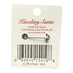 Vintage Jesus Is The Reason For The Season / Kneeling Santa Oval Lapel Pin NWT White Photo 2