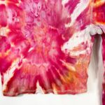 American Eagle  XS Crop Top Handmade Pink Tie Dye Long‎ Sleeve Mock Neck 1051 Photo 6