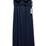 Lulus  RUCHED A-LINE CHIFFON MAXI Dress, New with Tags, Navy Photo 2