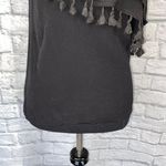 Blue Rain one shoulder top w/Pom Pom fringe black size small women Photo 2