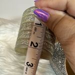 Silver Glitter Platform Shoes with Espadrille Sole Size 6 Photo 6