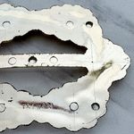 Vintage Metallic Gold Scarf Slide Shirt Tie Bar Belt Buckle Photo 6